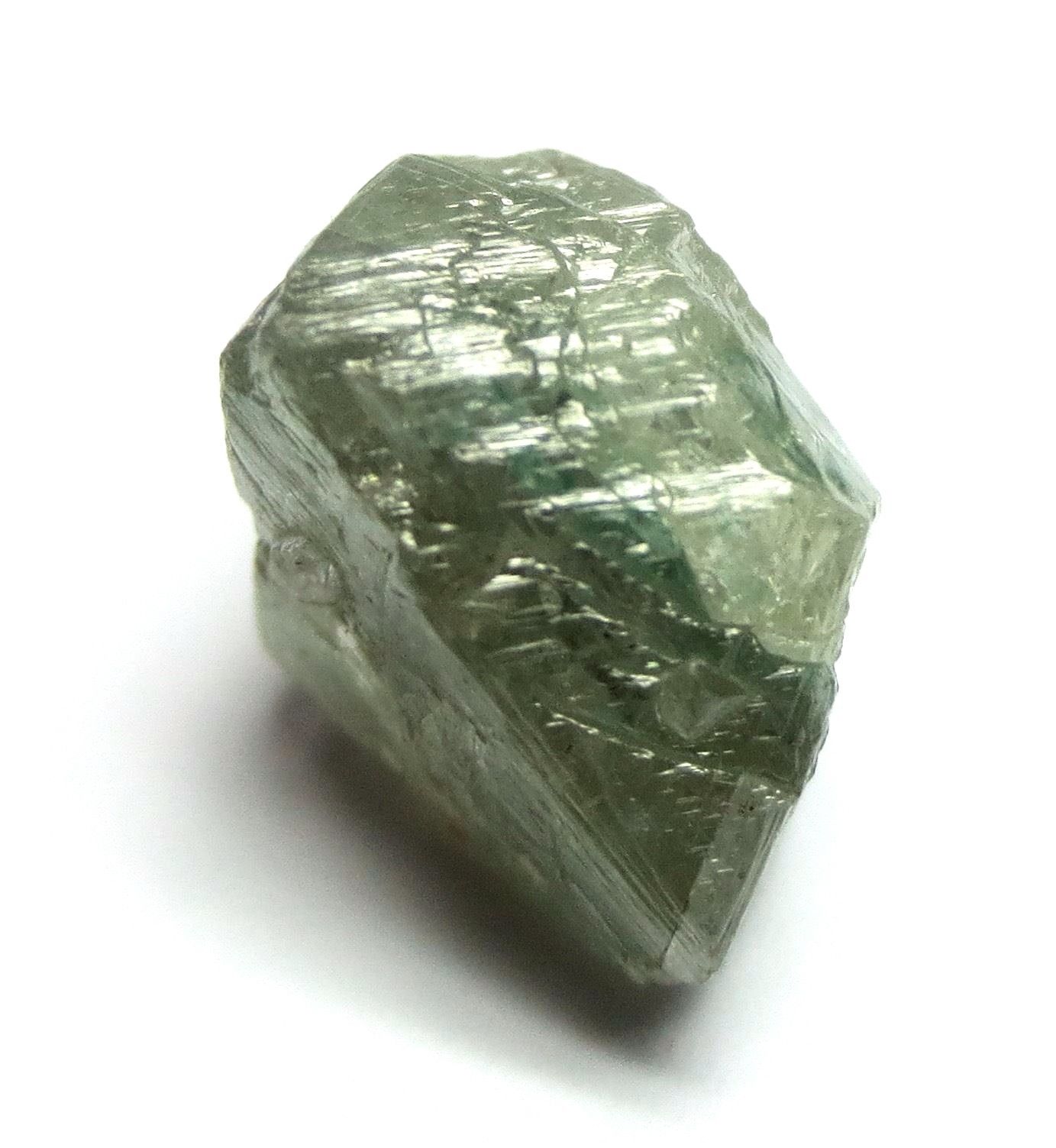raw green diamond. 