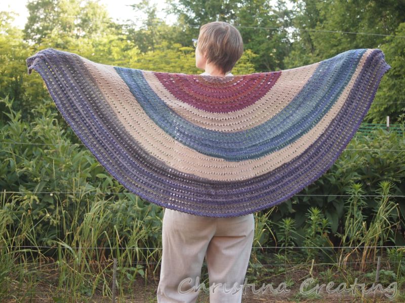 Christina Creating Tilted Pi Shawl