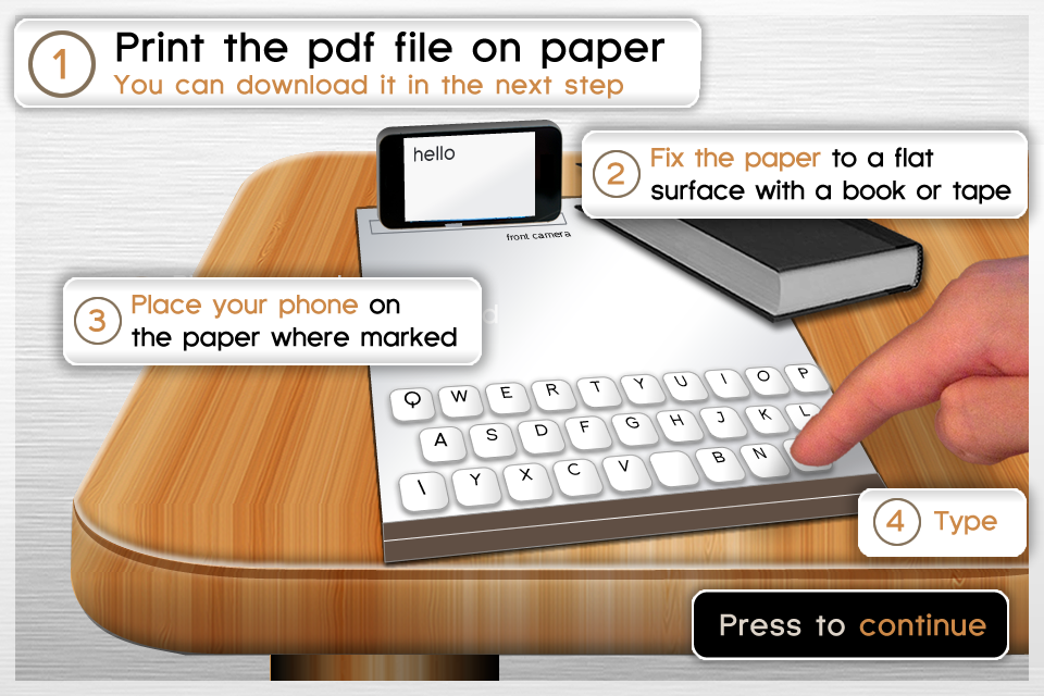 克里斯的小窩: Paper keyboard -- 有趣的紙鍵盤