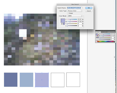 screen shots of how to make a color palette in illustrator