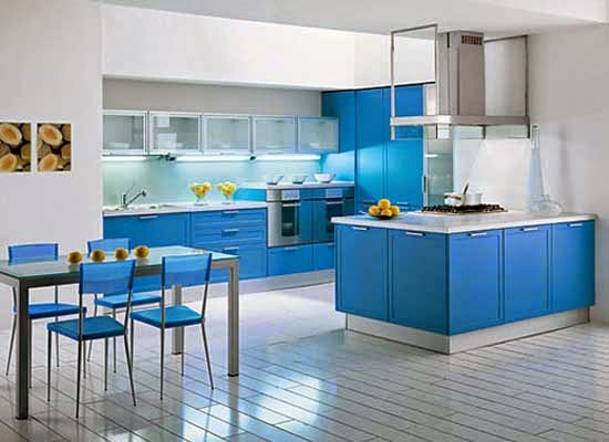 15 Model Dapur  Minimalis Warna  Biru  Yang Terbaru 