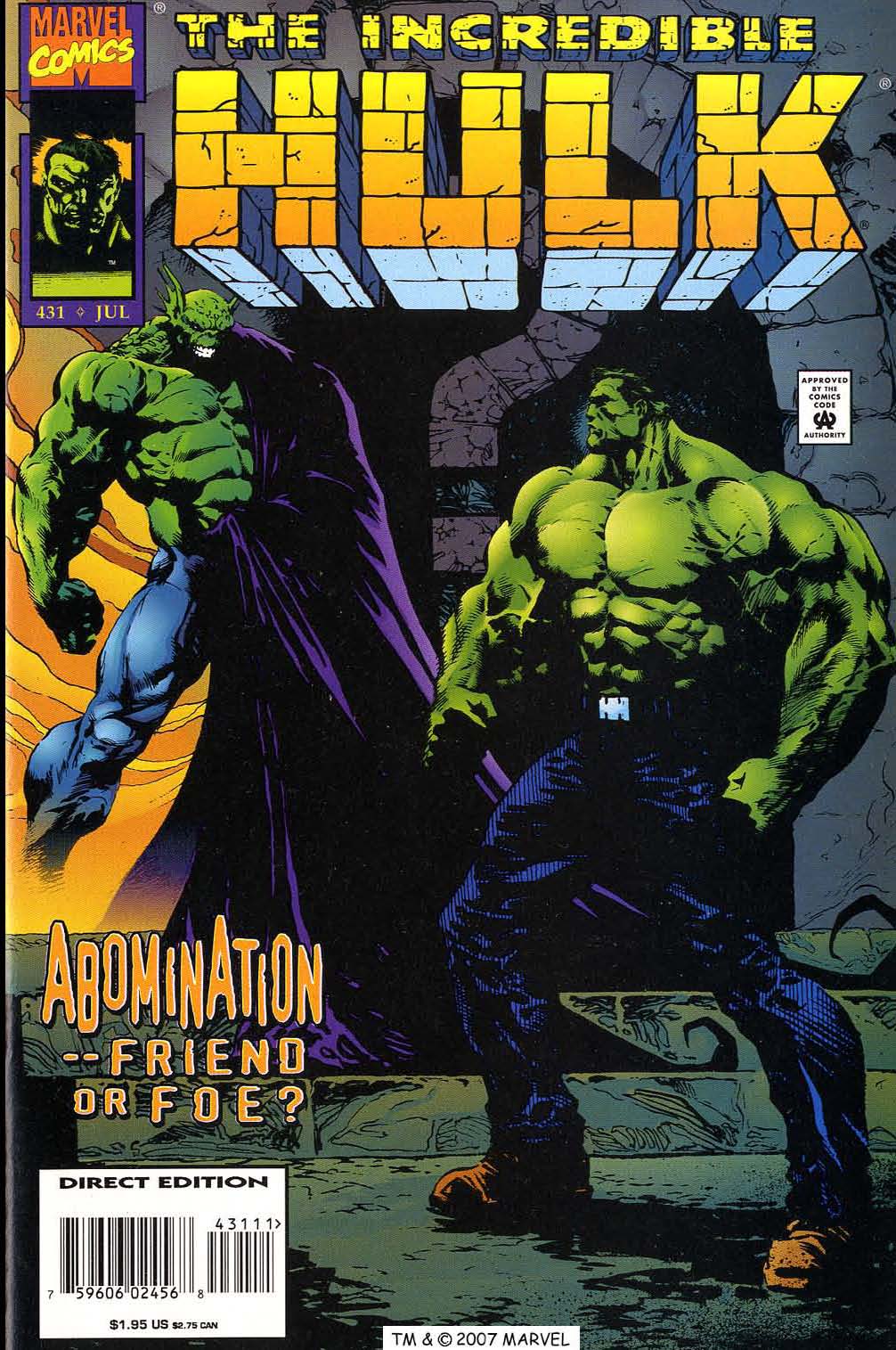 Read online The Incredible Hulk (1968) comic -  Issue #431 - 1