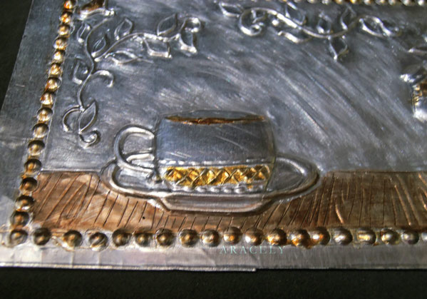 repujado aluminio tutorial porta filtrante