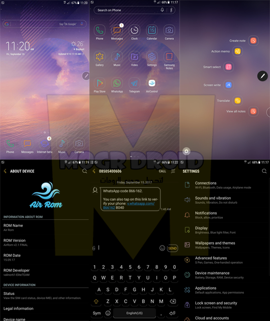 روم معدل لهاتف سامسونج نوت 4 نوجا Mogrdroid