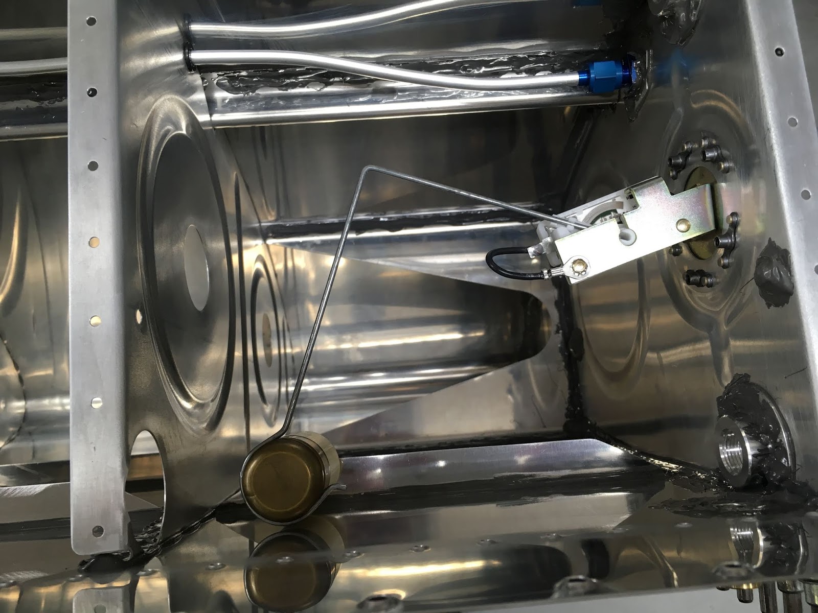 Alex's RV14A Build Log Section 18 Fuel Tank (jstiffener; inboard