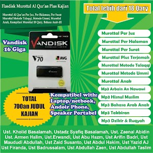Flasdisk Murottal Al Qur'an Kajian Tp 600 16 Giga Merk Vandisk Flasdisk Murottal Al Qur'an Kajian Tp 600 16 Giga Merk Vandisk