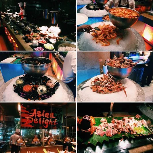 The seafood station at the Heat Restaurant of EDSA Shangri-La Hotel