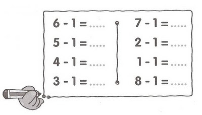 En un rincón de mi aula de Infantil: Restas