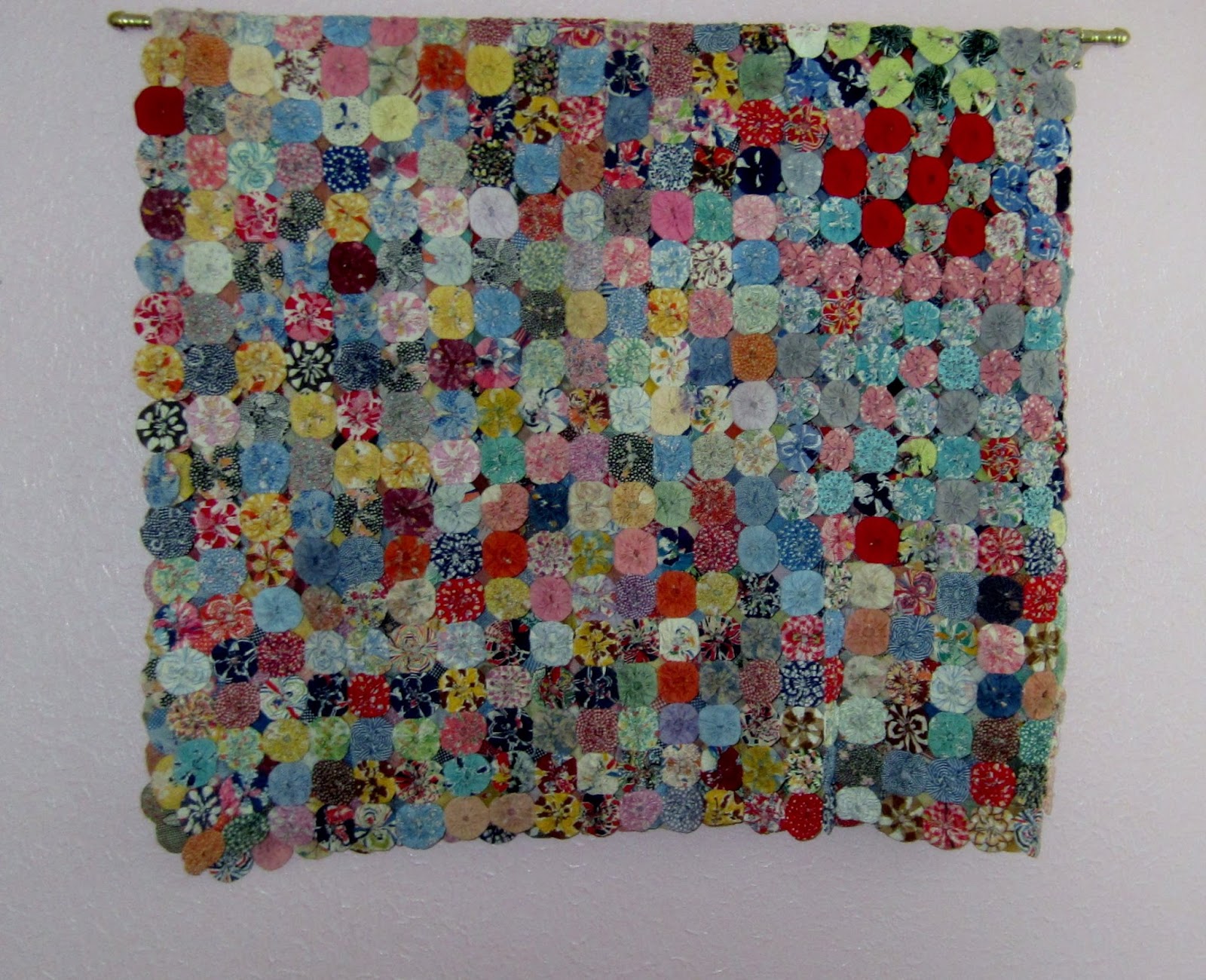 Bejeweledquilts by barb ANTIQUE YO YO QUILT
