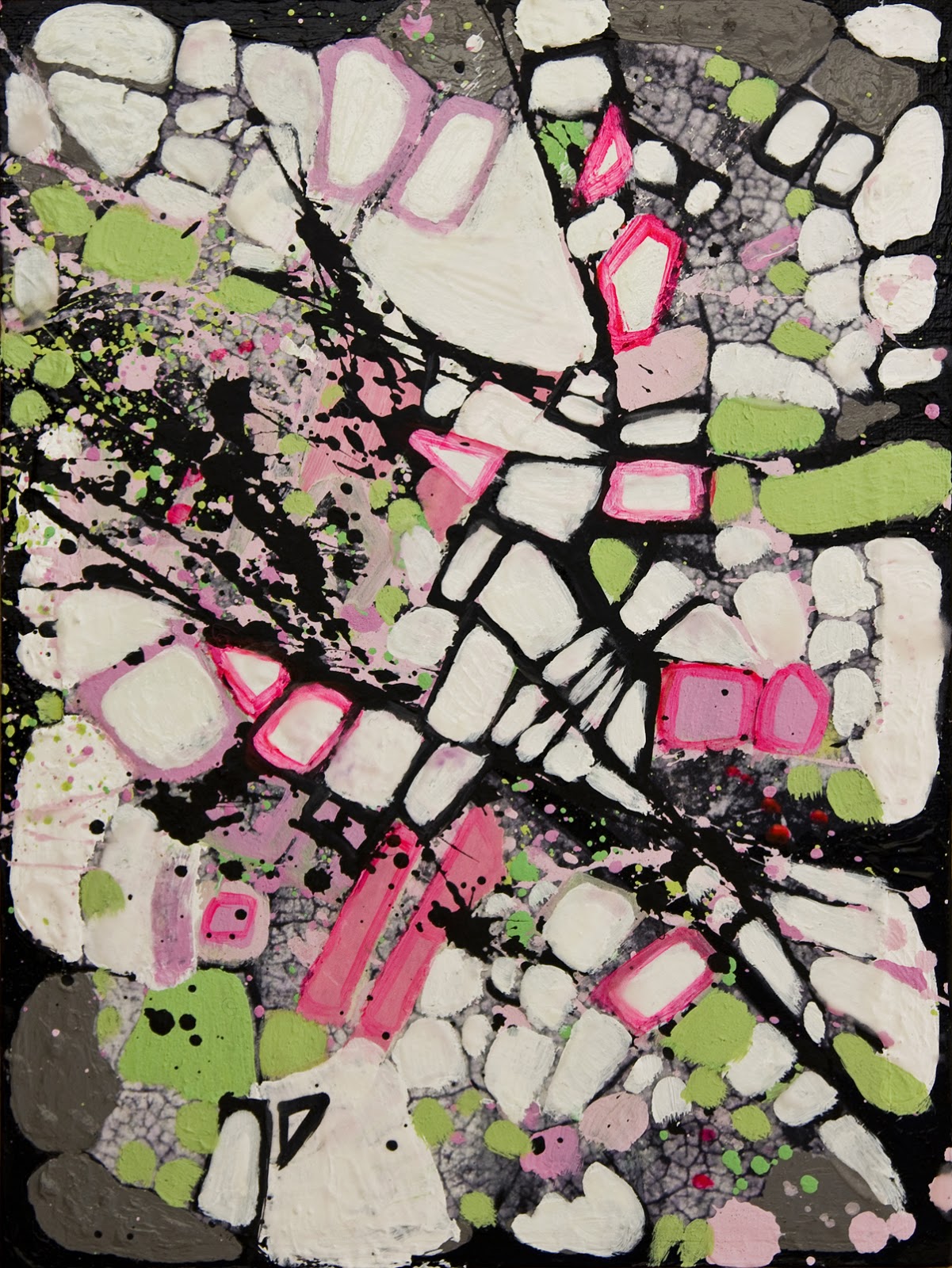 MB gallery: White Abstract - glow in the dark painting