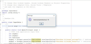 Tutorial Java : Input Data Sederhana Via GUI (Graphics User Interface ...