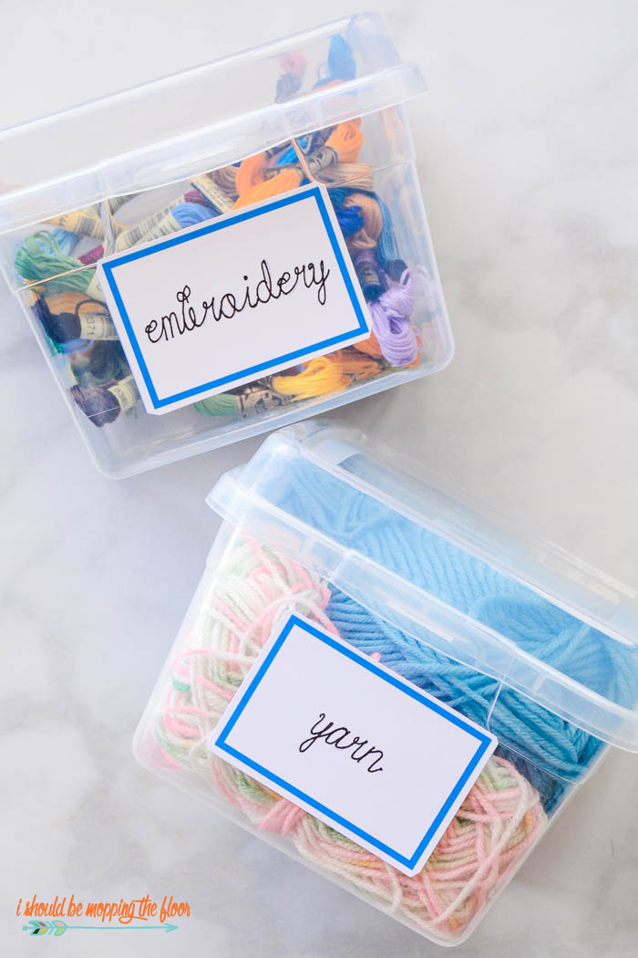 Organizing Supplies with Printables