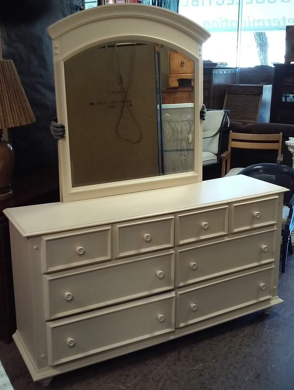 UHURU FURNITURE & COLLECTIBLES SOLD 6Drawer Cream Colored Dresser
