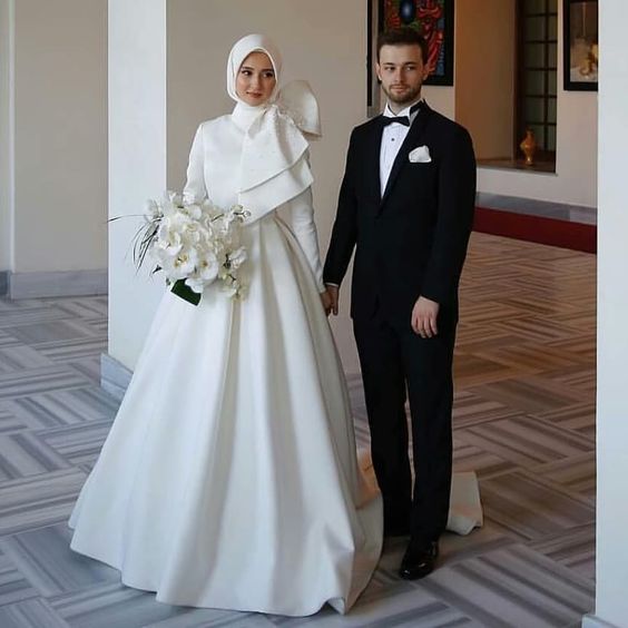 فساتين زفاف بسيطة للمحجبات لعام 2019 فساتين سواريه, فساتين زفاف للمحجبات, فساتين محجبات, فساتين بسيطة