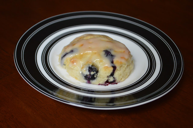 Glazed Blueberry Biscuits