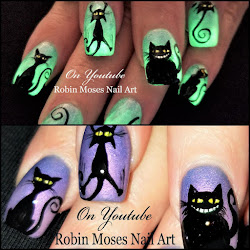 nail halloween robin cats moses easy nails glowing tutorial