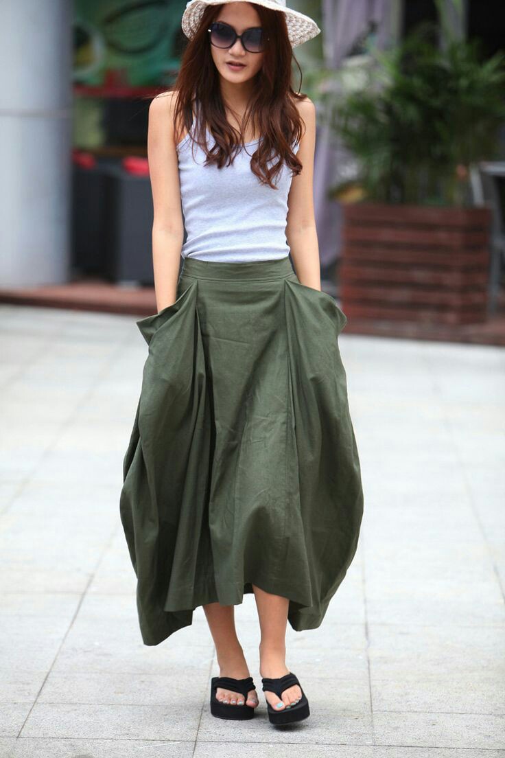 Fαshiση Gαlαxy 98 ☯: Maxi skirt long pocket