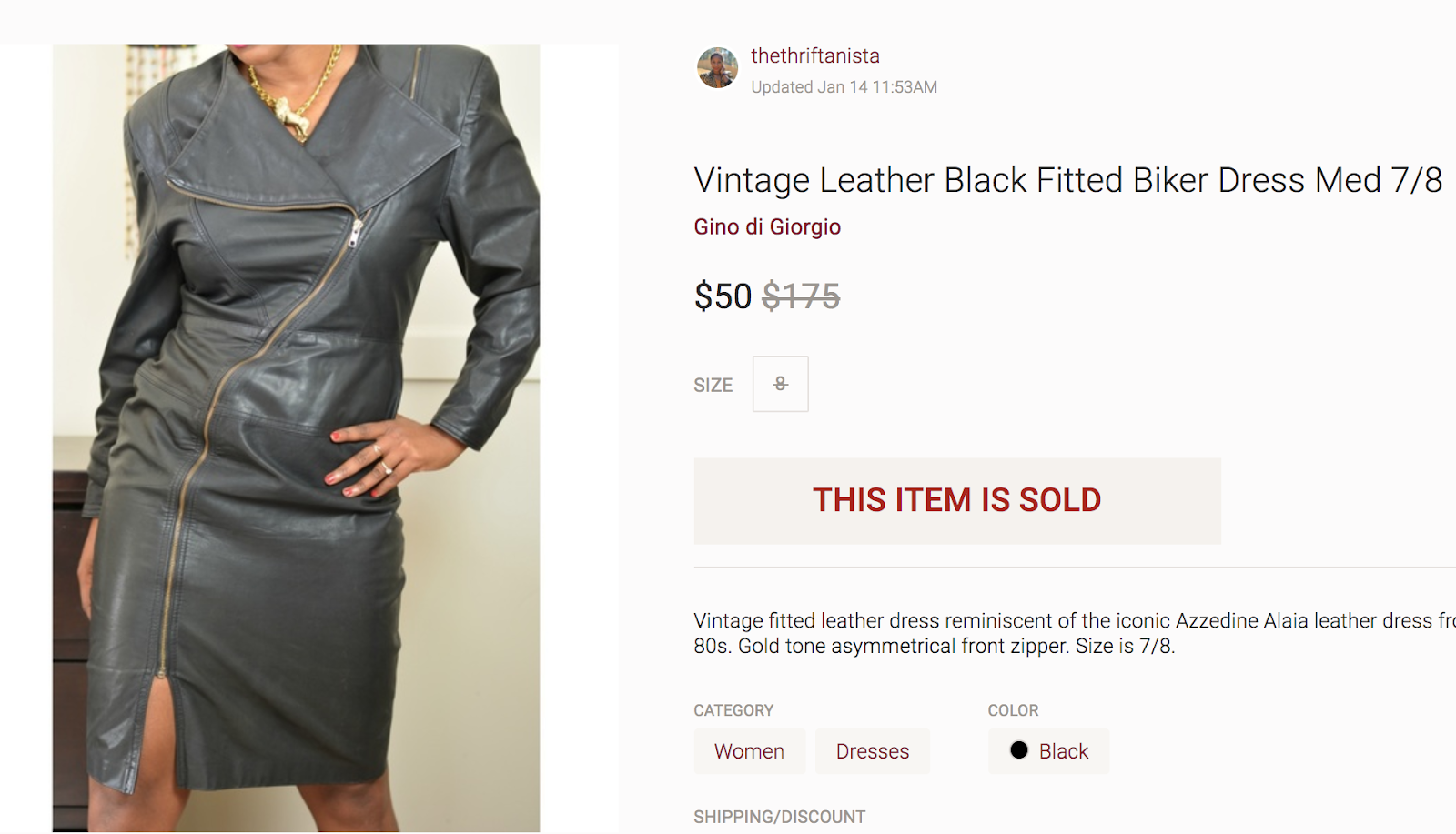 vintage leather dress