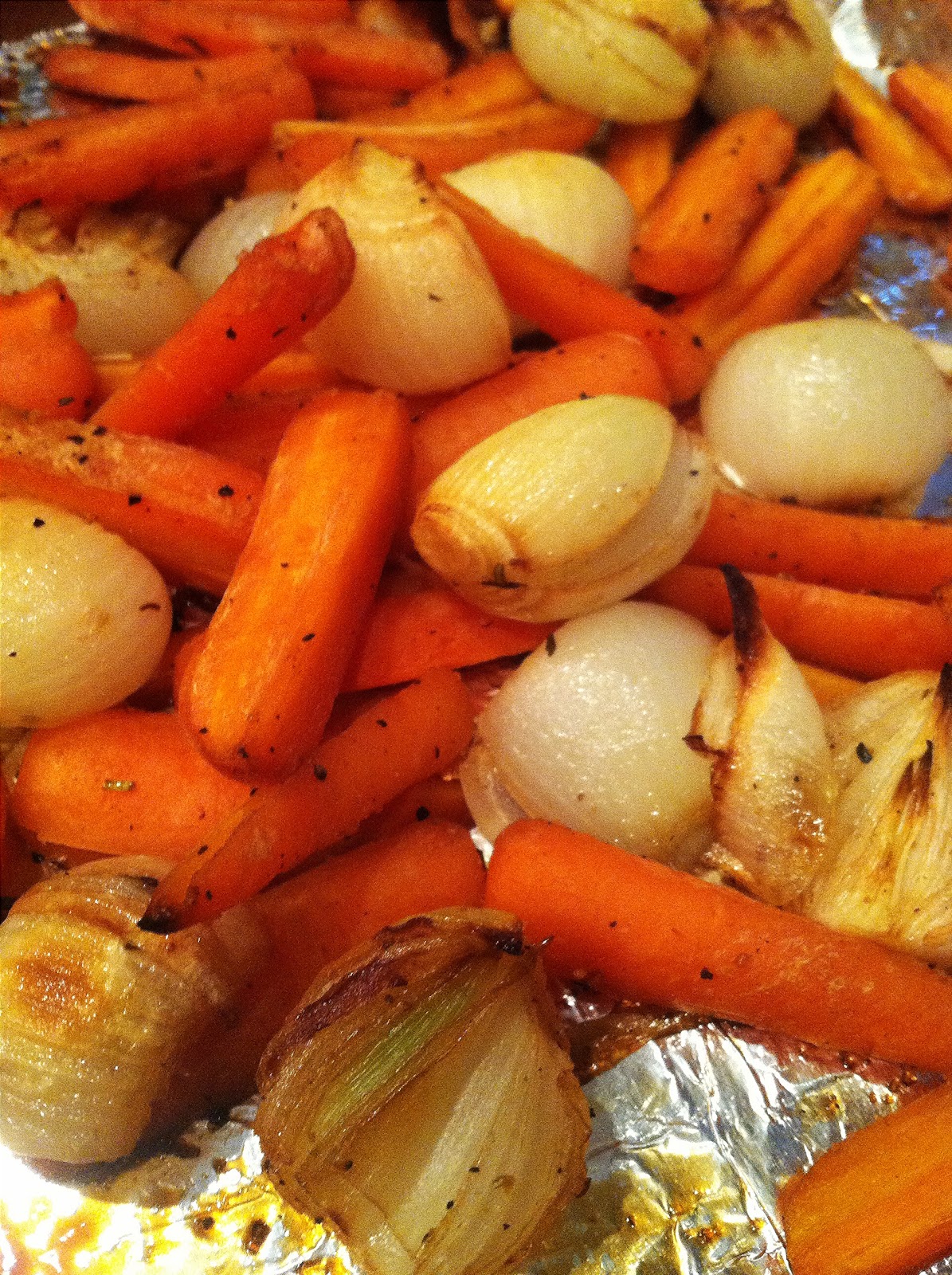 Cookin' in Heels Caramelized Carrots and Pearl Onions
