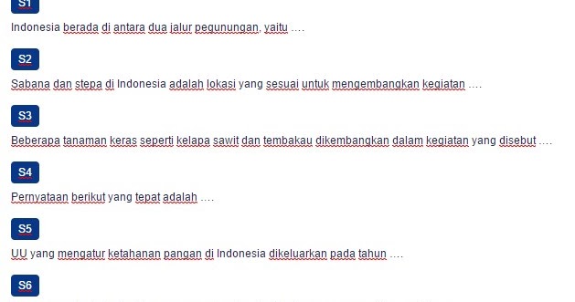 Contoh Soal Potensi Geografis untuk Ketahanan Pangan