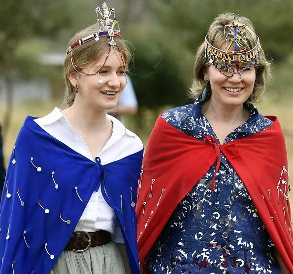 Queen Mathilde and Crown Princess Elisabeth met with Kenyan visual artist Cynthia Nyongesa and Maasai community