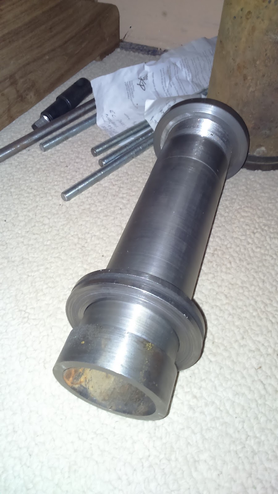 Concrete homemade Lathe and Machine Tools Project Concrete lathe spindle