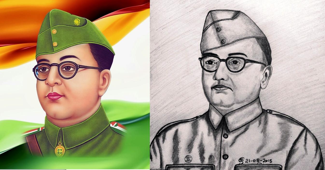 IF YOU ARE LORD (இறைவா நீ இருந்தால்.) PENCIL DRAWING NETAJI SUBHAS