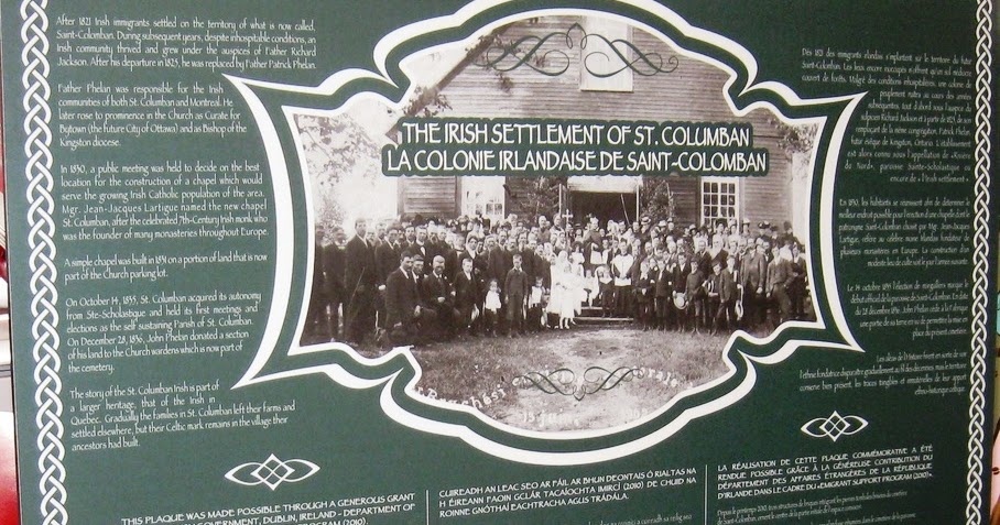 The Past Whispers: St. Columban Plaque
