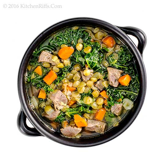 Kitchen Riffs Duck, Lentil, and Kale Soup