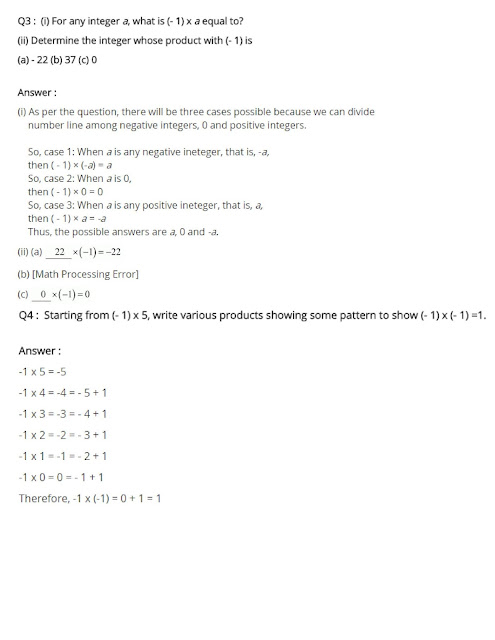 NCERT Solutions of Class 7 MATHS Chapter 1 INTEGERS EXERCISE 1.3 02