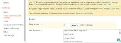 blogger post css code container box