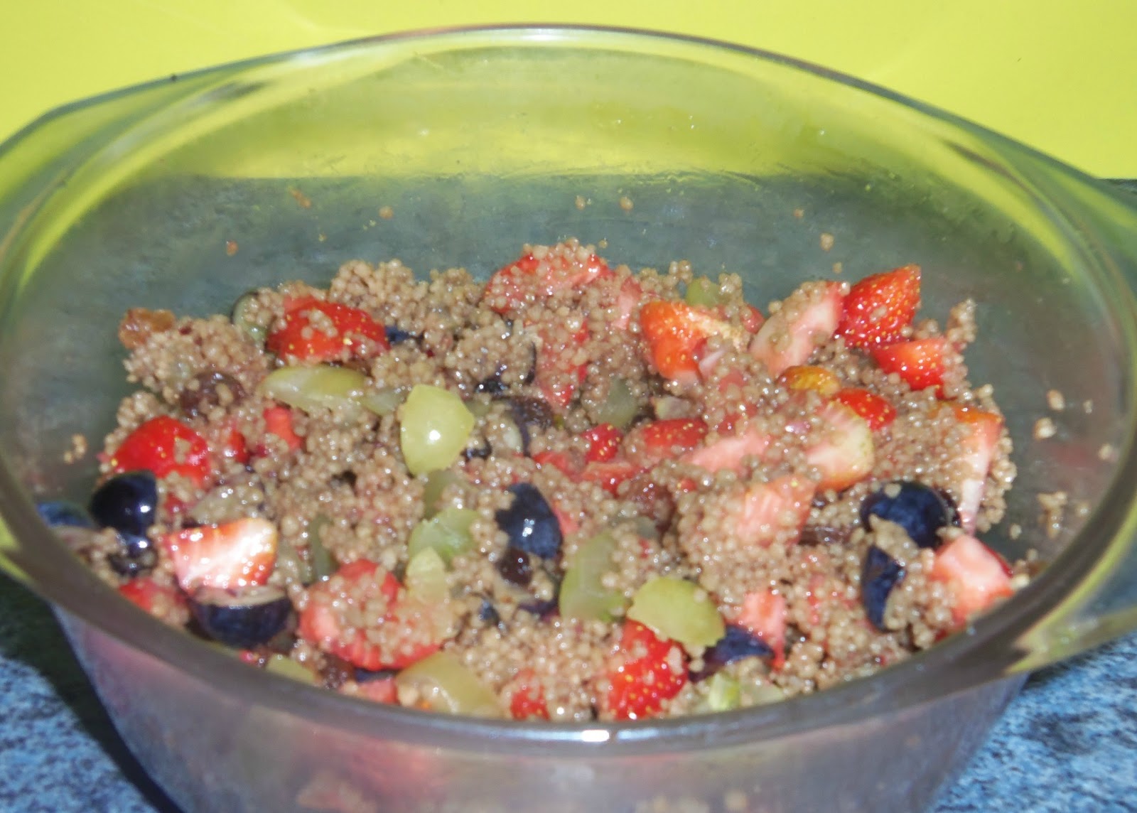 Fun as a Gran Pomegranate and fruit couscous