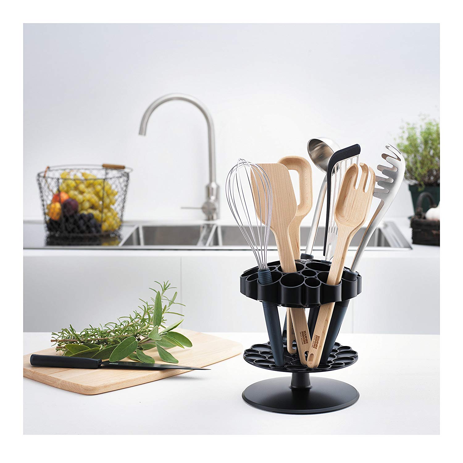 Electric Pressure Cooker Rotating Utensil Caddy
