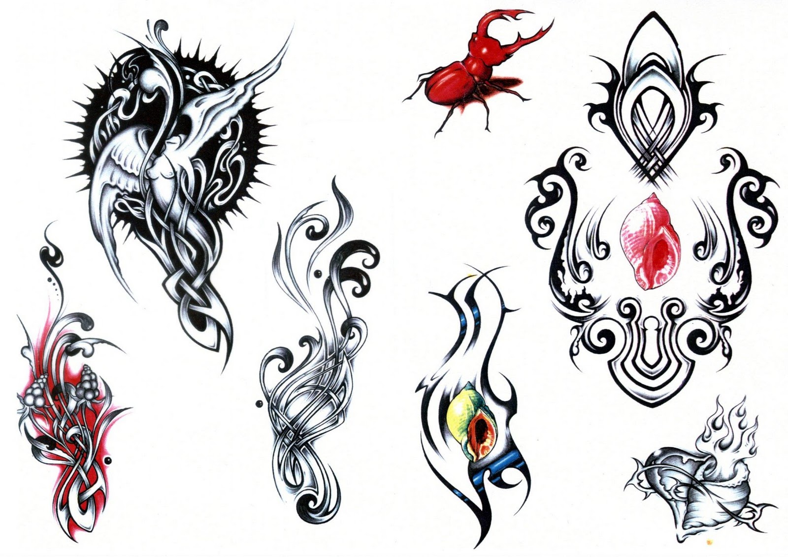 TATTOOS Colored Tattoo Stencils 10