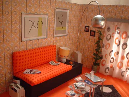 10 salas en color naranja - Colores en Casa
