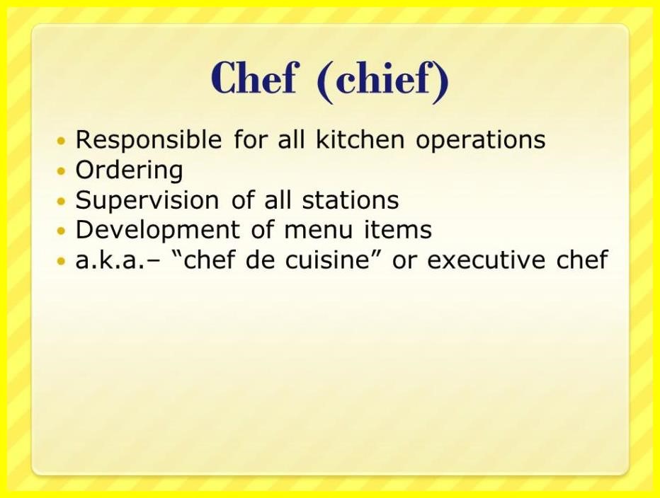 16 Modern Kitchen Brigade Definition N57S MAGDALENA MAY'S BLOG