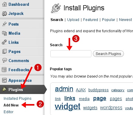Install Plugins From WordPress Dashboard