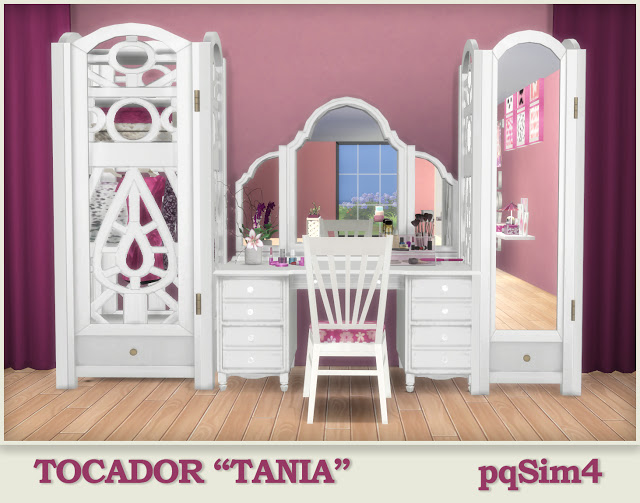 Sims 4 CC's The Best Tania vanity by pqSim4