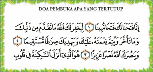 PeRJalanAN SeORAng DEsA DOA PEMBUKA APA YANG TERTUTUP