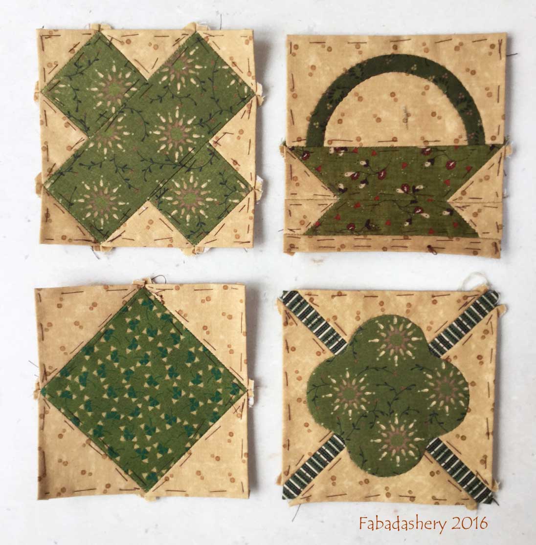 Fabadashery Dear Jane Quilt Draw 41 B2, C5, F1, F2