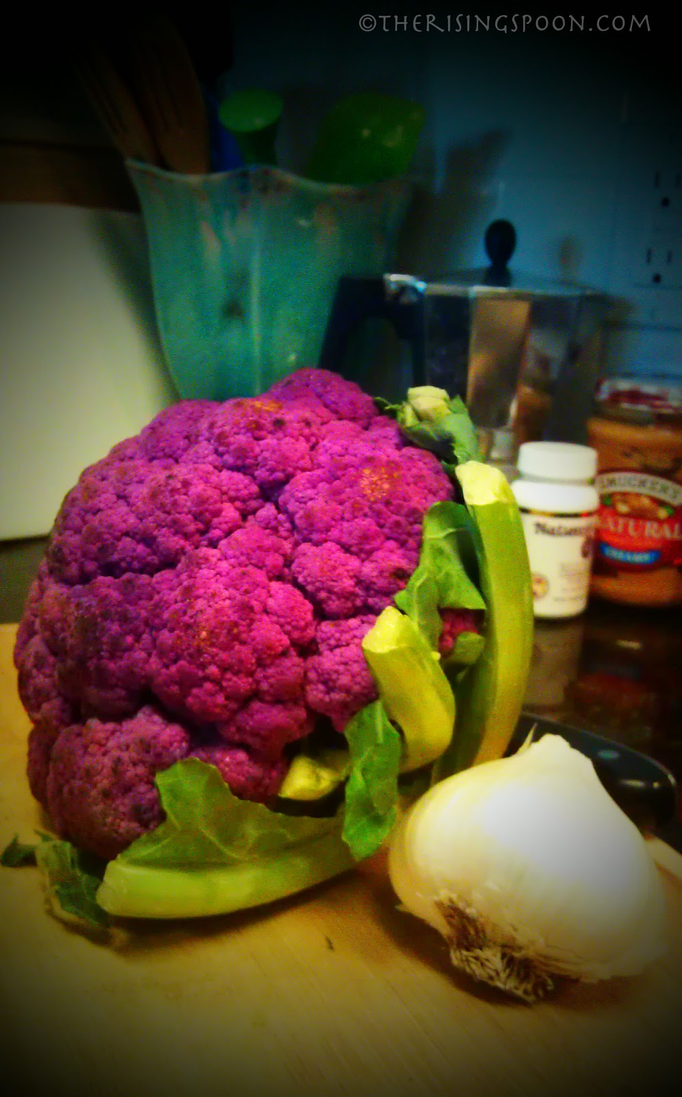 Roasted Purple Cauliflower The Rising Spoon