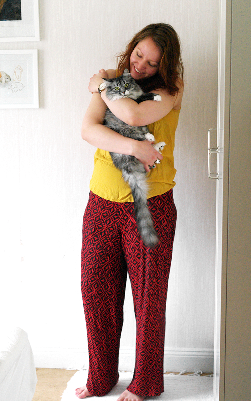 Pants by Alicia Sivertsson, sewing pattern by Ethel Jonsson, photo by Andreas Fagerström.