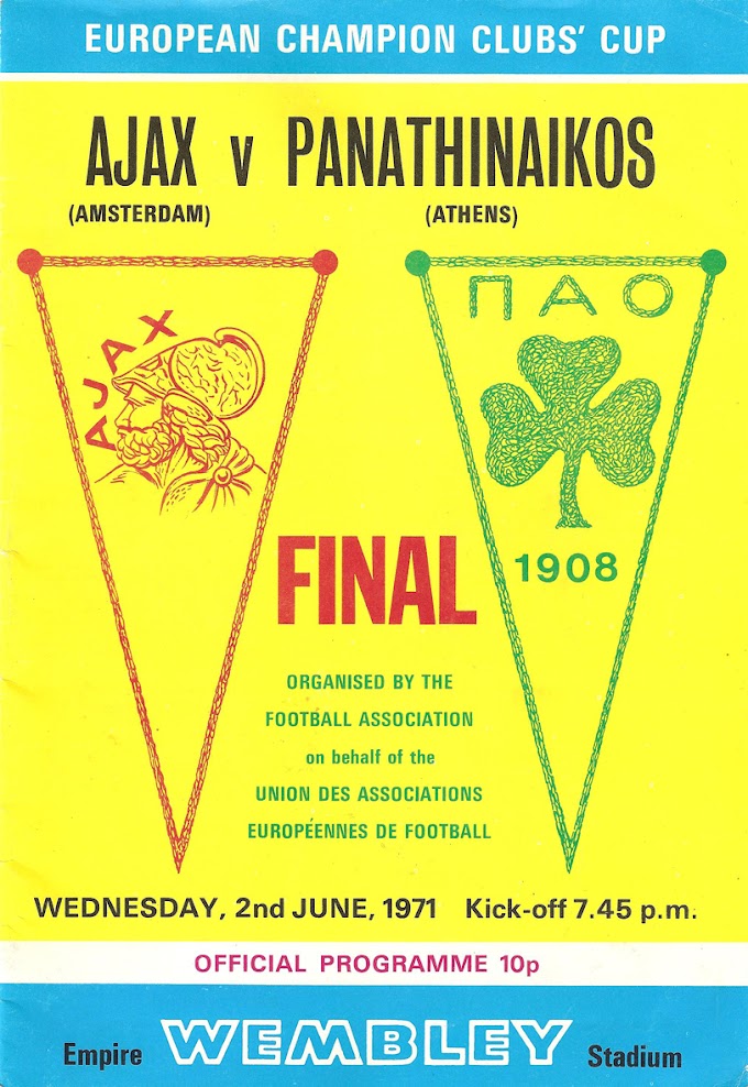 FINALE COUPE DES CLUBS CHAMPIONS 1971. Ajax vs Panathinaïkos.