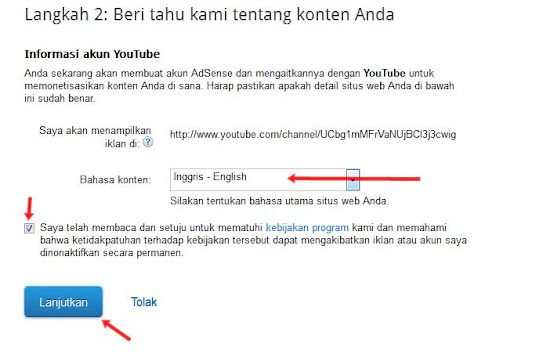 Cara Daftar Google Adsense via Youtube