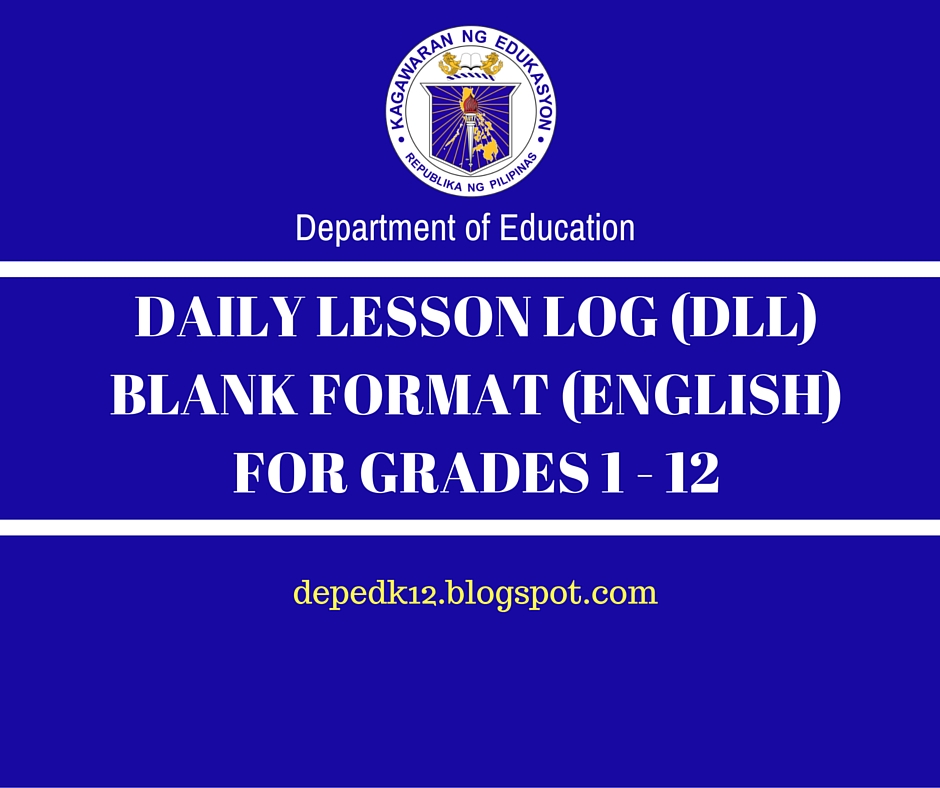DAILY LESSON LOG DLL ENGLISH FOR GRADES 1 12 DepEd K 12