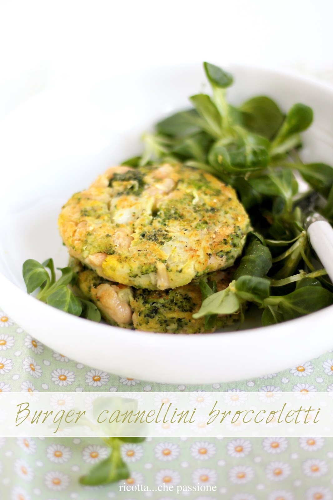 burger di cannellini e broccoletti