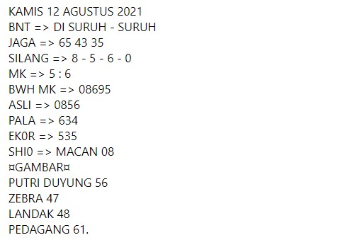 Syair Singapura Hari Ini 12 Agustus 2021 Opesia Official Syair Singapura Hari Ini 12 Agustus 2021 Opesia Official