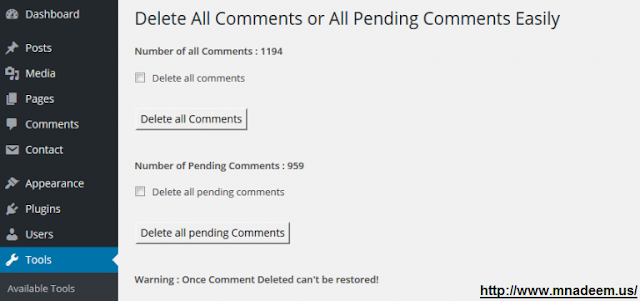 All Comments Delete Easily Plugin