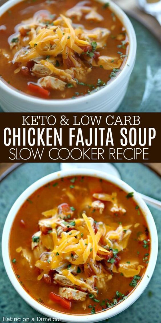 KETO CROCK POT CHICKEN FAJITA SOUP