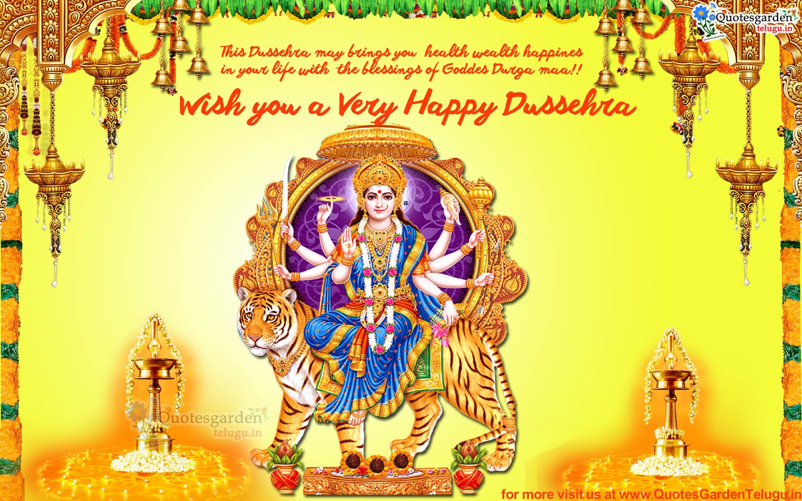 Happy Dussehra Durga Pooja Quotes And Wishes | QUOTES GARDEN ...